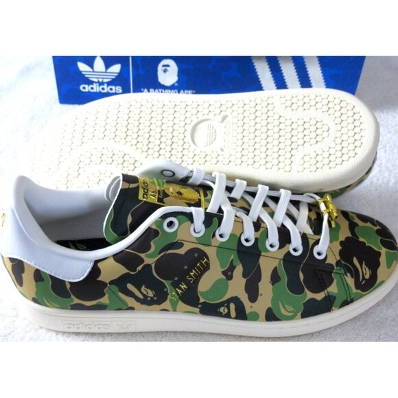 Adidas Bape x Stan Smith Men's 30th Anniversary Camo Shoes Size 10 NIB IG8949 - Picture 4 of 7